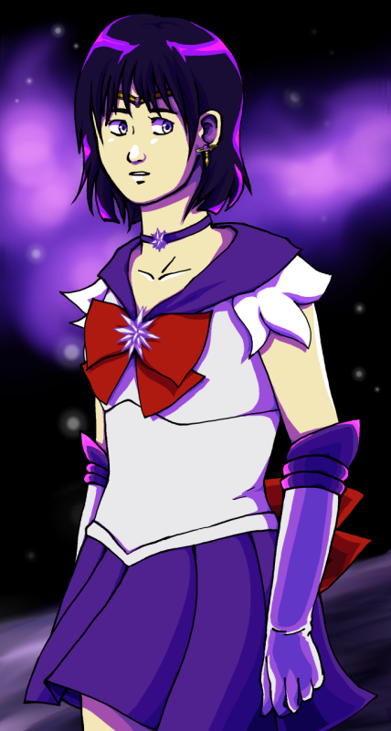 A drawing of Sailor Saturn.