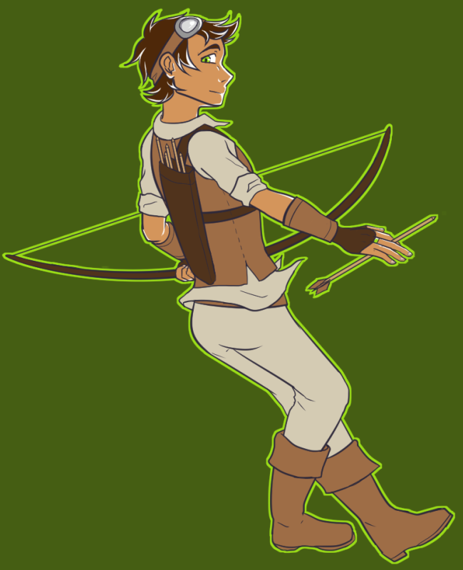 An androgynous archer.