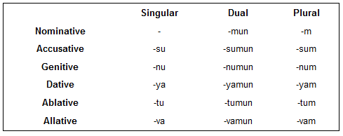 sanirtam inanimate nouns