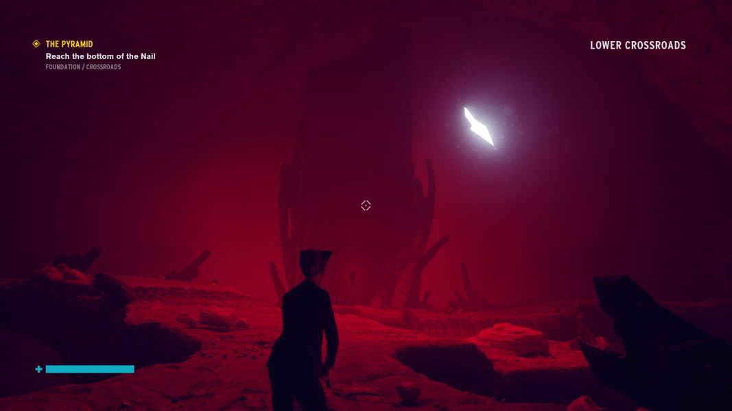 The cavern at the base of the Nail. It is very red.
