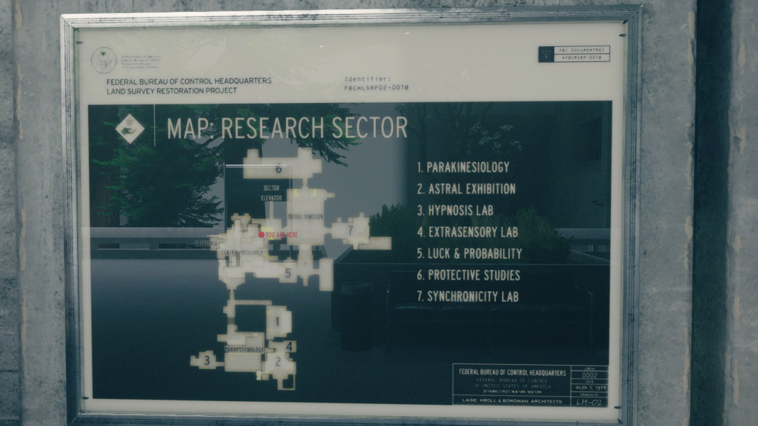 An incredibly reflective map of the Research Sector.