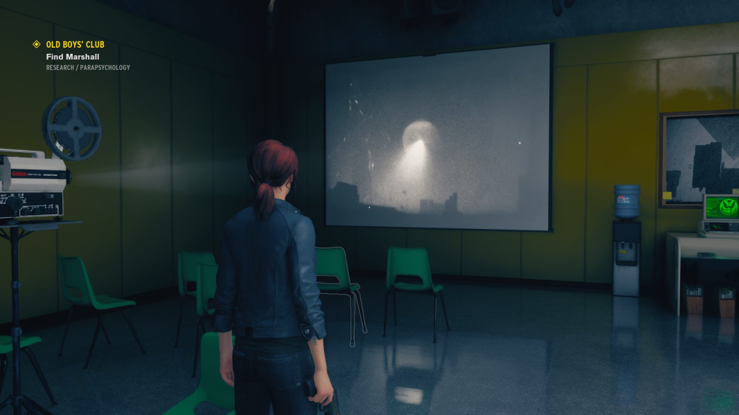 A video projector showing a large creature in the Astral Plane.