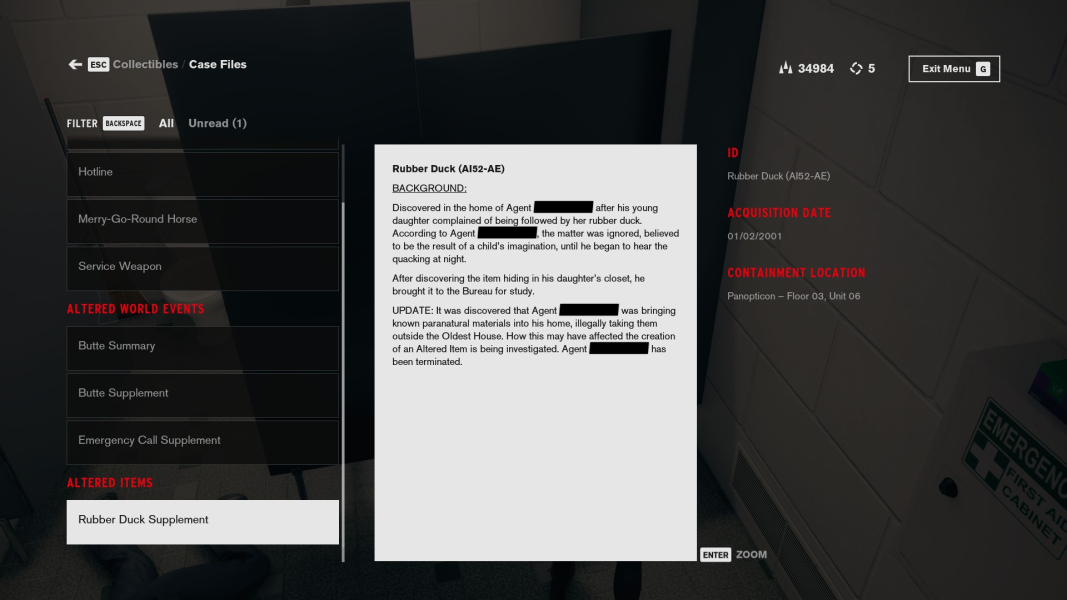 Documentation on the Rubber Duck altered item.