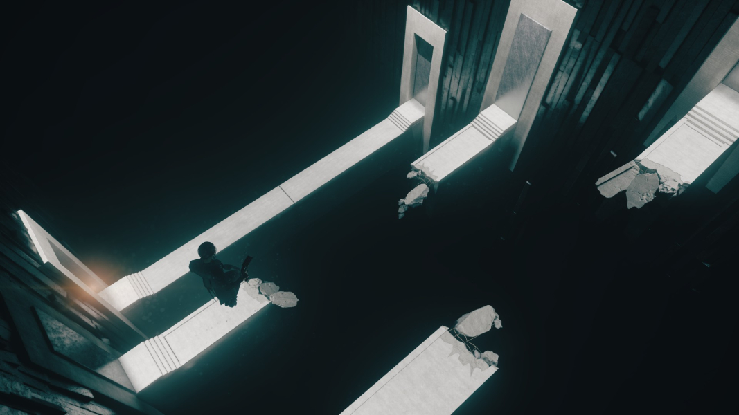 Jesse floats high above the Firebreak.