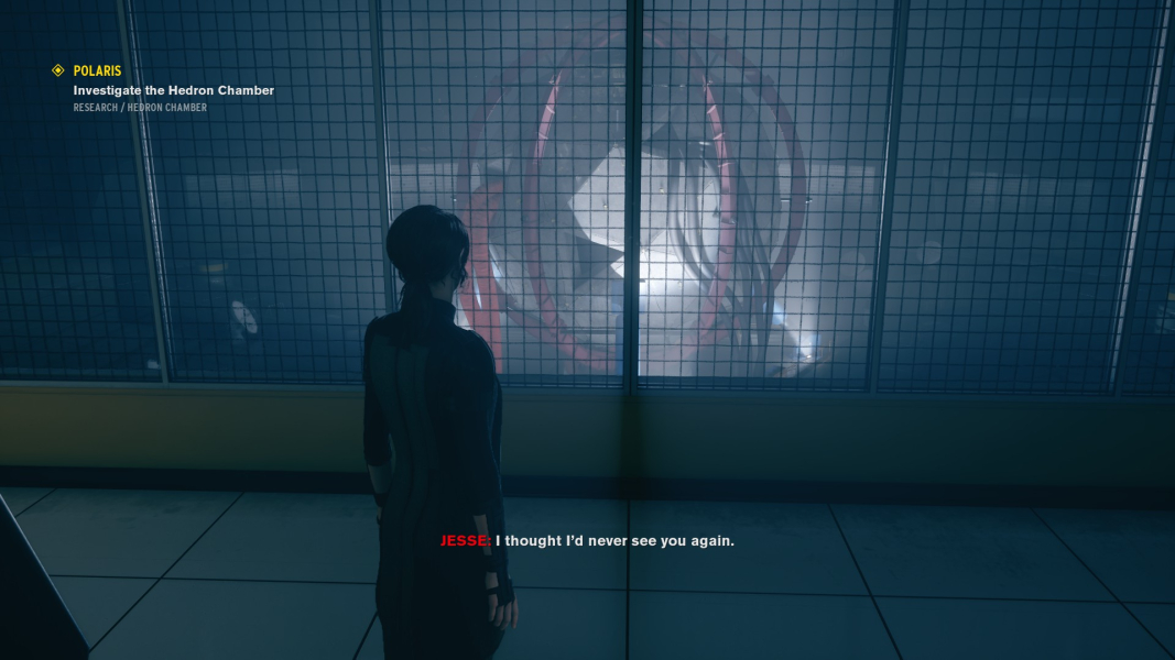 Jesse looks at Hedron from Darling's lab.