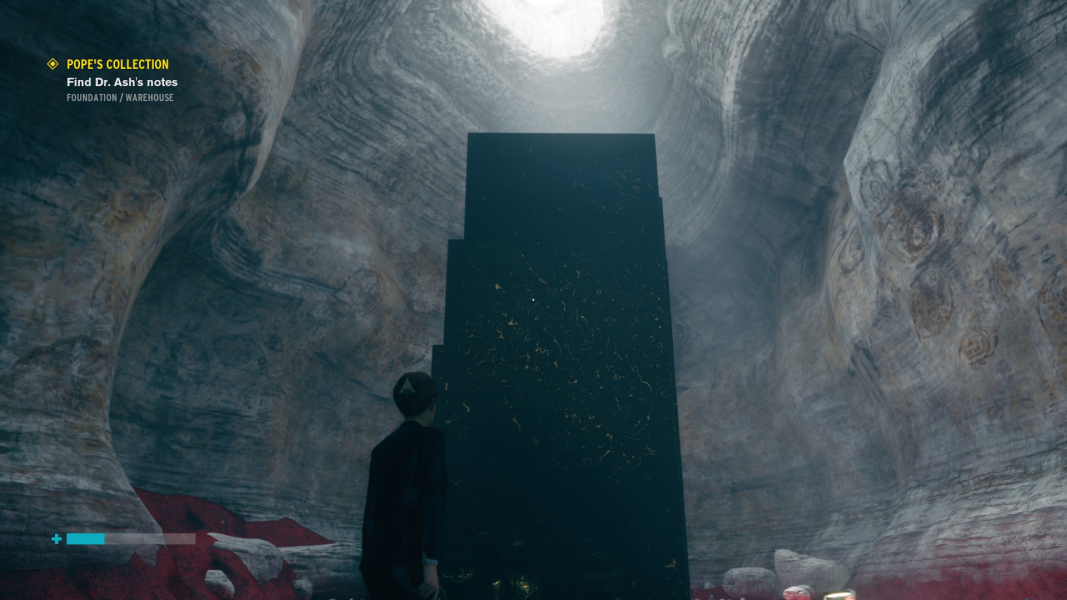 What appears to be a miniature version of the Nail in Dr. Ash's basement lab.