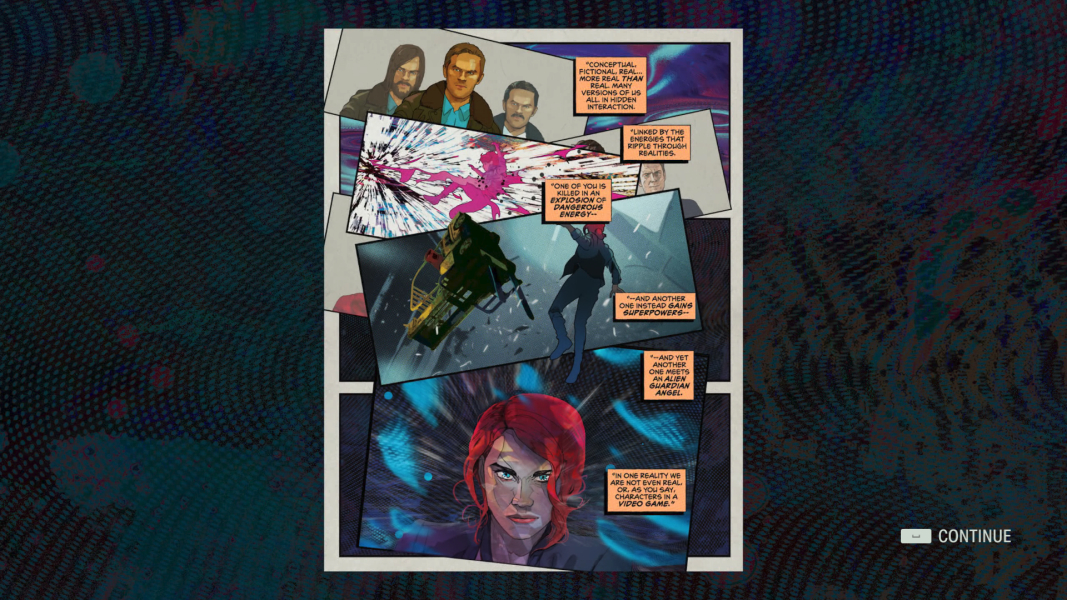A comic page from the Time Breaker DLC, showing different versions of Jesse.