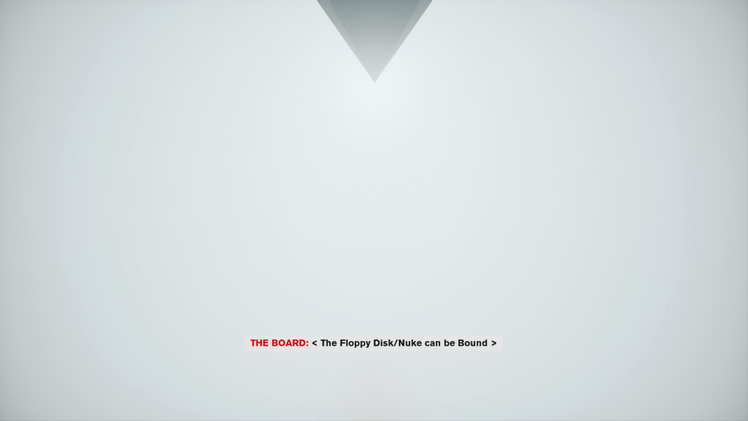 A Hotline message from the Board, referring to the Floppy Disk as a Nuke.