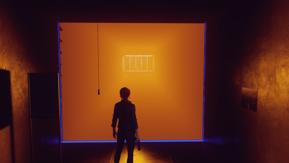 Jesse stands in front of a light switch hanging from the ceiling. The hotline is visible in the background.