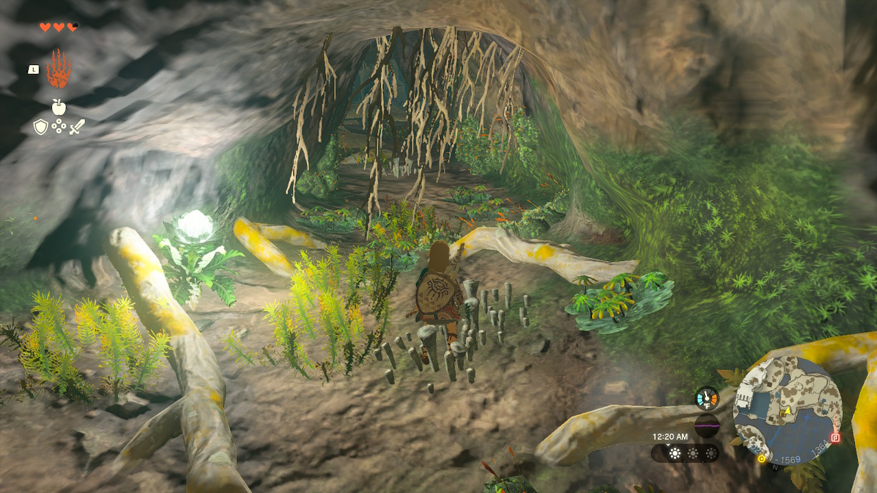 A cave on the starting sky island.